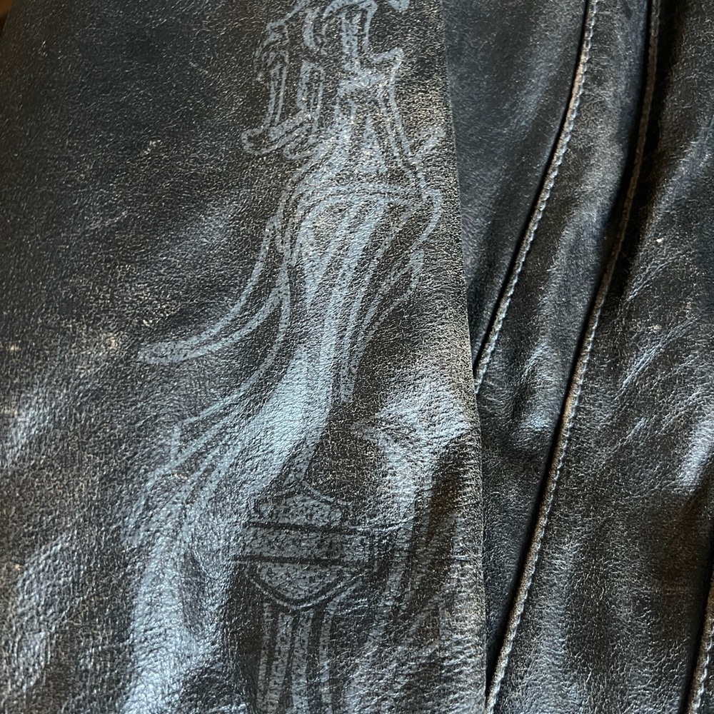 Harley-Davidson Women's Black Leather Zip Front Jacket - Picture 3 of 5